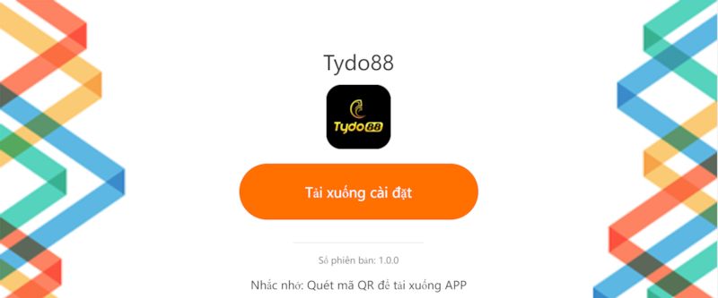 Lưu ý chọn đúng link Tydo88 để tải app